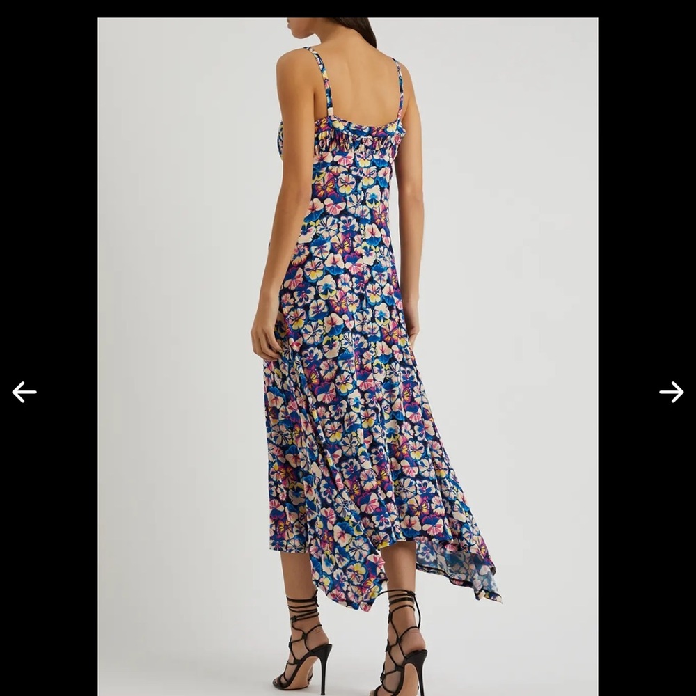 Paco Rabanne Multicolor Floral Midi Dress - Picture 9 of 10